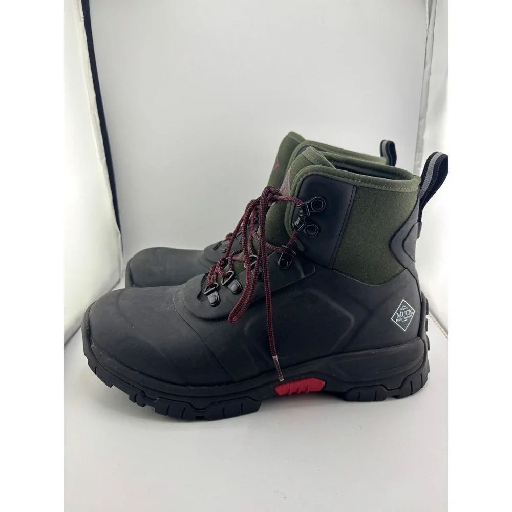 Muck Boot Company Apex Mid Waterproof Hiking Boots Mens 8 Black Olive 050021 HDI
